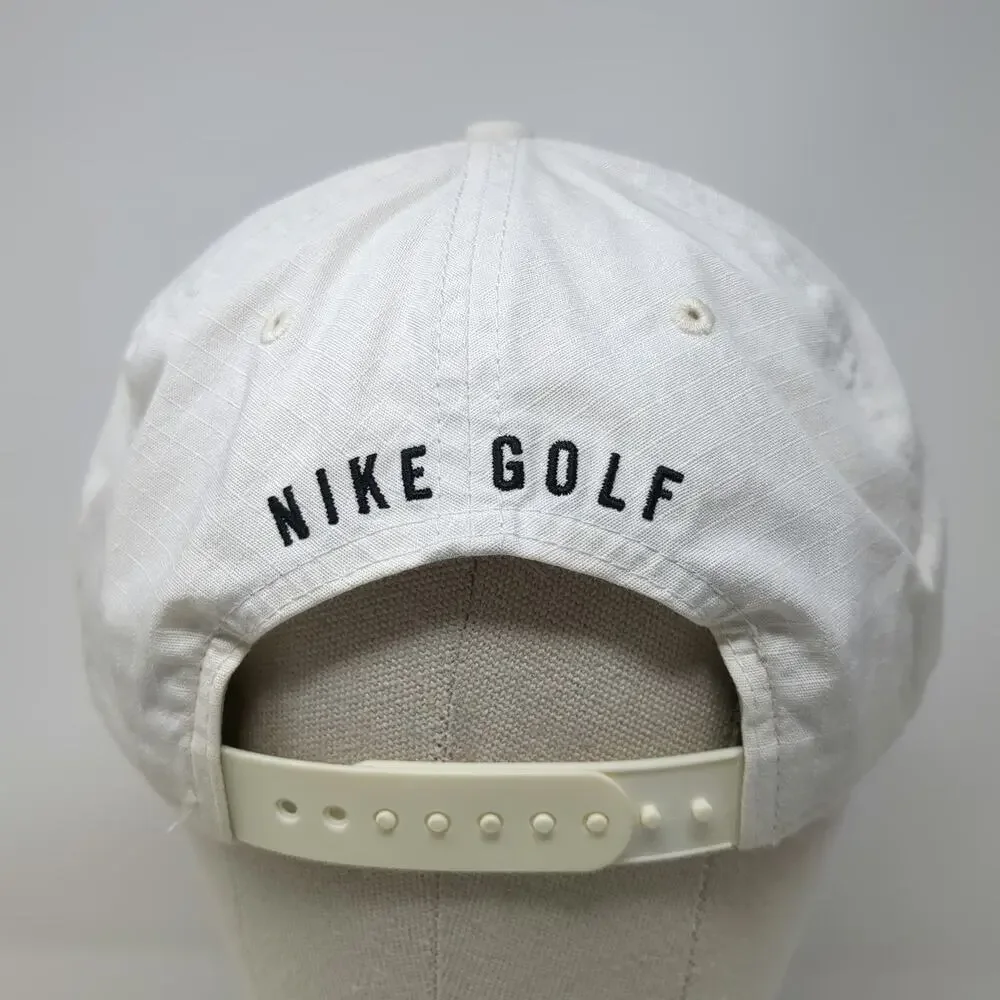 Nike Snapback White One Size Golf Hat Swoosh Logo Dri-Fit Tour Athletes Pro